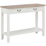 vidaXL Konzolna mizica bela 110x35x80 cm les, (20625448) Cene