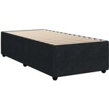 vidaXL Box spring postelja z vzmetnico črna 100x200 cm žamet | Shoptok.si