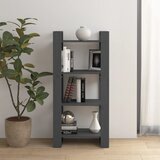 vidaXL Ormarić za knjige / pregrada sivi 60x35x125 cm masivno drvo Cijene