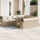 vidaXL 11-dijelni set vrtnih sofa od poliratana s jastucima bež | shoptok.hr
