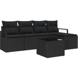  Set sofe 6 kom. 5-Broj sjedala Crna poliratan | shoptok.hr