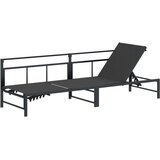  Ležaljka Crna 200 x 62 x 59 5 cm Tekstilen - bez jastučića | shoptok.hr