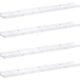  Polica na zidu s policom 4 pcs Bijeli mramor 80 x 9 x 3 cm | shoptok.hr