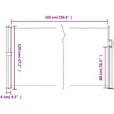  Zložljiva stranska tenda bež 120x500 cm | Shoptok.si