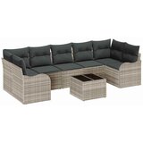 vidaXL Vrtna sedežna garnitura Svetlo siva 55 x 55 x 37 cm poli ratan, (5000134548) | Shoptok.si