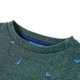  Dječja topla majica tamnozelena prošarana 116 | shoptok.hr