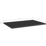 Police za knjige 8 kom visoki sjaj crne 60x40x1,5 cm iverica | shoptok.hr