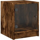  Noćni ormarići staklena vrata 2 kom boja hrasta 35 x 37 x 42 cm | shoptok.hr