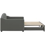 Dnevni krevet na razvlačenje bez madraca tamnosivi 90 x 200 cm | shoptok.hr