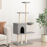 vidaXL Penjalica za mačke sa stupovima za grebanje svjetlosiva 145 cm | shoptok.hr