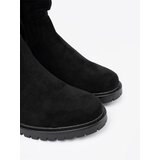Shelvt Black ankle boots with ruffled upper and zipper | ePonuda.com