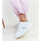 Gemre White-silver eco leather sneakers Berdine | Shoptok.si
