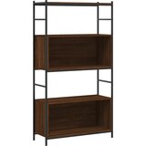 Maison Chic Knjižna omara - Knjižna polica - Knjižni regal rjavi hrast 80x30x145,5 cm inž. les in železo, (21723525) | Shoptok.si