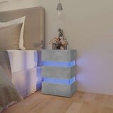 Furnova LED nočna omarica betonsko siva 45x35x67 cm inženirski les, (21928145) | Shoptok.si