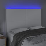  LED uzglavlje bijelo 144x5x118/128 cm od umjetne kože | shoptok.hr