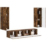  Set TV komoda 4 kom. Dimljeni hrast Konstruirano drvo | shoptok.hr