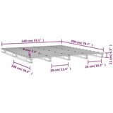  Krevet od paleta 140 x 200 cm od masivne borovine | shoptok.hr