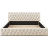 Lumor Kapitonirana dvoposteljna postelja 140x200 cm – žametno blago – bež, (22151494) | Shoptok.si