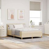 vidaXL vzmetnica z vzmetnico krem 160x200 cm tkanina, (22083295) | Shoptok.si