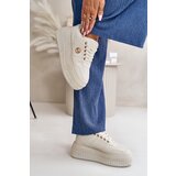 Boto Sneakers Women's Sports Shoes Insulated On Massive Sole Beige Verissha | Shoptok.si