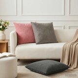  Presvlaka za jastuk 2 pcs HEERLEN Svjetlosiva 65 x 65 cm Baršun | shoptok.hr