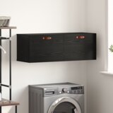 vidaXL Omarica na steni Črni hrast 100 x 36.5 x 35 cm Konstruiran les | Shoptok.si