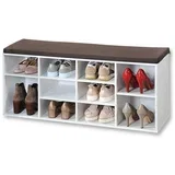 ksp15910 drveni cipelarnik beli sa jastukom za sedenje 103,5x48x29,5cm
