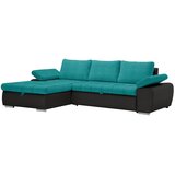 XORA SEDEŽNA GARNITURA, gladka tkanina črna, turkizna | Shoptok.si