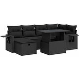 vidaXL 7-dijelni set vrtnih sofa od poliratana s jastucima crni | shoptok.hr