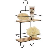 Tendance Dvostruka viseća polica 50X25X11CM METAL/BAMBUS MAT Crna 9117237 | Eponuda.com