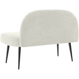  Oblikovana klupa s naslonjačem Krem 110 x 60 x 76 cm Baršun | Eponuda.com