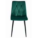 Libra stolica - tamno zeleni baršun / crne noge x 4 | shoptok.hr