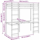 Krevet na kat Prirodna 75 x 190 cm Čvrsto borovo drvo | Eponuda.com