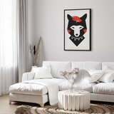 Slika - Polite Fox (1 Part) Vertical 80x120 U crnom drvenom okviru | shoptok.hr