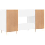 vidaXL Pisalna miza bela 140x50x75 cm inženirski les | Shoptok.si