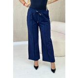 Kesi Punto Milano winter trousers with wide legs dark blue Cijene