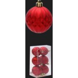 Molarem Home Set od 6 kuglica za božićno drvce – 6 cm, crvena | shoptok.hr