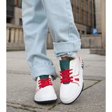 Gemre White-Red Shoes with Green Tongue Archie | Shoptok.si