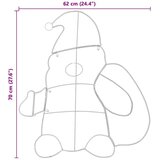 vidaXL Osvetljen Božiček Toplo bela 62 x 70 cm Trakasti material | Shoptok.si
