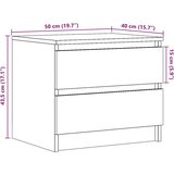 vidaXL Nočne omarice 2 kosa starinski les 50x40x43.5 cm inženirski les | Shoptok.si