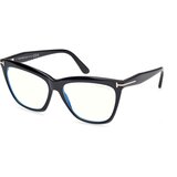 Tom Ford Ženski okvir za dioptrijske naočare Blue Block 0FT6064-B 156, Crni | Eponuda.com
