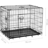 Rebel ANIMALS Metalni kavez za pse sa dvoja vrata L 76x53x59cm RA-1202 | Eponuda.com