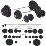  Klupa za vježbanje sa stalkom za utege i setom utega 120 kg | shoptok.hr