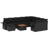  11-dijelni set vrtnih sofa s jastucima bež od poliratana | shoptok.hr