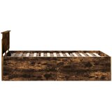  Krevetna konstrukcija s uzglavljem Dimljeni hrast 120 x 200 cm | shoptok.hr
