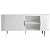 Unique Furniture Bela komoda z drsnimi vrati 180x76x45 cm Nola – | Shoptok.si
