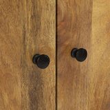 vidaXL Visoka omara s predalom 60x33x100 cm trden mangov les in železo | Shoptok.si