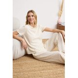 TRENDYOLMILLA ženski set pidžama Thmss26Pt00059, Ecru-Ecru Cene