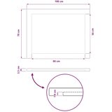  Pravokutni stolni vrh 100 x 70 x 3 cm Pravokutni - Tamno smeđa 90 x 55 x 3 5 cm Pravokutno | shoptok.hr