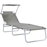  Ležaljka 2 pcs Siva 58 x 188 x 77cm Poliester | shoptok.hr